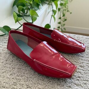 Frances Valentine Red Patent Leather Loafers